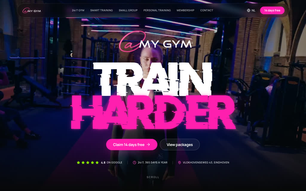 @My Gym, website by Meetflows