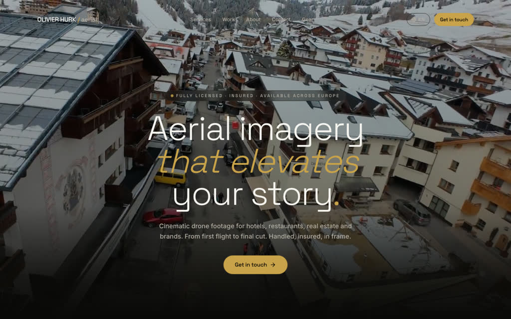 Olivier Hurk, website by Meetflows